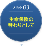 生命保険の変わりとして